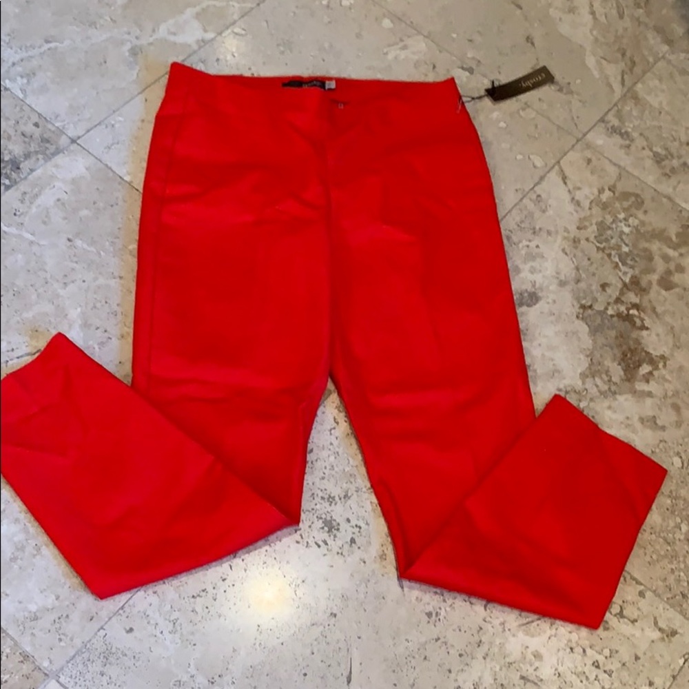 Crosby, new red pedal pusher pant